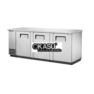 Bàn mát quầy bar bằng thép không gỉ cửa xoay chắc chắn TRUE TBB-4PT-S-HC