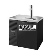 Bàn lạnh một vùng Pass-Thru có hệ thống làm lạnh bên trái. Bên ngoài màu đen và cửa xoay chắc chắn TRUE TDR36-PTSZ1-L-B-S-S-1