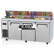 Bàn salad 3 cánh inox Turbo Air KHR18-3 1M8
