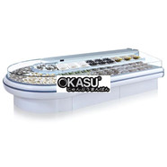 Tủ trưng bày thực phẩm 2 tầng loại góc bo tròn OPO SMF1M2-CR