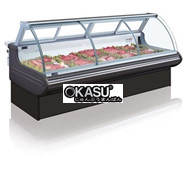 Tủ mát trưng bày thịt mặt cong dạng trượt OPO SME0M2-CS