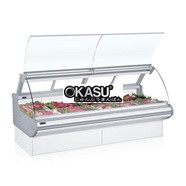 Tủ mát trưng bày thịt mặt cong nâng lên OPO E0M1-CL