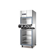 Tủ Đông Đứng 1 Cánh Kính Meichu GN550BTG/S