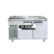 Bàn mát salad 1m2 Happys HWI-1200S-H half khay có quạt
