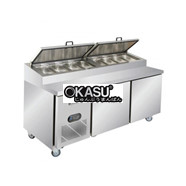 Bàn mát pizza 2 cánh Berjaya BS 2D/PCF6/Z 1m8