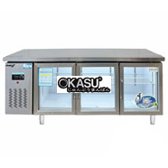 Bàn mát 3 cánh kính Snow Village PLO.35L2CBL 1M8