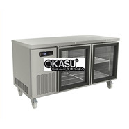 Bàn mát inox 2 cánh kính Sanden Intercool SCR3-1506CR 1M5