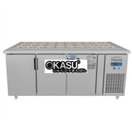 Bàn mát salad quạt gió 3 cánh inox BSQ-3MI1875 1M8