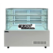 Tủ bánh kem kính vuông không viền 3 tầng Snow Village DG-1500 1M5
