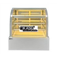 Tủ bánh kem mini để bàn kính cong 4 tầng Snow Village GB-120.Z4 0.9M