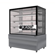 Tủ bánh kem kính vuông 3 tầng Sanden Intercool SKS-0907Y 0.9M