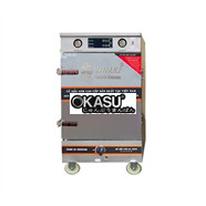 Tủ nấu cơm 6 khay kết hợp gas điện Vinaki Cảm ứng 6KDG-CU