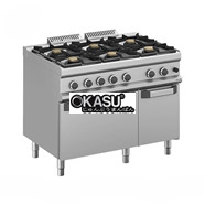  Bếp âu 6 họng có lò nướng dùng gas MFB711AFGXL