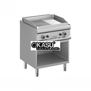 Bếp chiên phẳng nhám mẹ crôm dùng gas - có chân tủ MFTG77ALRC