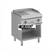 Bếp chiên bề mặt dùng điện, 1/2 mặt phẳng trơn, 1/2 mặt phẳng sọc được mạ crôm, có chân tủ MFTE77ALR