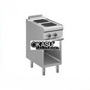 Bếp điện 2 họng vuông có chân tủ MPQ74A