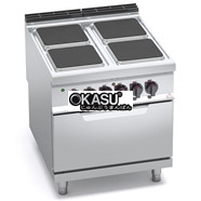 Bếp âu 4 họng + lò nướng dùng điện BERTOS E7PQ4+FE