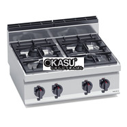 Bếp âu 4 họng đặt bàn dùng gas BERTOS G7F4BP