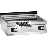Bếp chiên 1/2 phẳng + 1/2 vân dùng gas đặt bàn ANGELO PO 1S0FT6G
