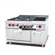 Bếp gas 4 họng đốt + lò nướng Kolner GH-999A