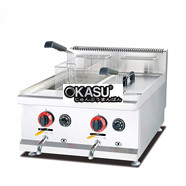 Nồi chiên nhúng 2 ngăn dùng gas để bàn Jieguan- GF-585