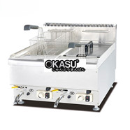 Bếp chiên nhúng 2 ngăn dùng gas để bàn Jieguan- GF-565