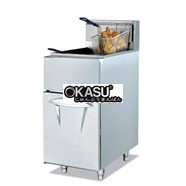 Bếp chiên nhúng dùng gas 1 ngăn 2 rổ Kolner GF-2G