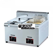 Bếp chiên nhúng dùng gas 2 ngăn Kolner GF-72