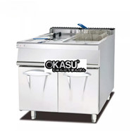 Bếp chiên nhúng dùng gas 2 ngăn 28L Kolner GF-785