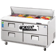 Bàn mát salad 2 tầng 4 ngăn kéo Everestref EPBNR2-D4