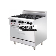 Bếp âu 6 họng có lò nướng Berjaya DRO-6L