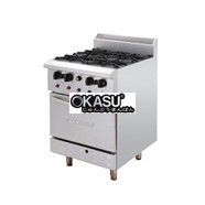 Bếp âu 4 họng đốt có lò nướng Berjaya DRO4-17