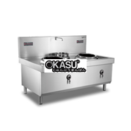 Bếp á điện từ 2 họng mặt lõm Mantru.e ZC2-C4030A-W