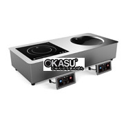 Bếp á từ đôi âm quầy và mặt lõm MANTRU.E ZC2-C366B-Q