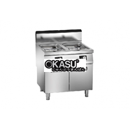 Bếp chiên nhúng đôi dùng gas S 16+16L Angelo PO 1S1FR4G