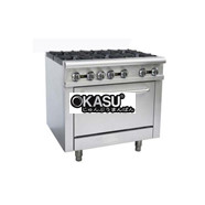 Bếp âu 6 họng có lò nướng dùng gas EAGLE GR6BO