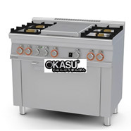 Bếp 4 họng có lò nướng điện LOTUS TPFM4-610GEM