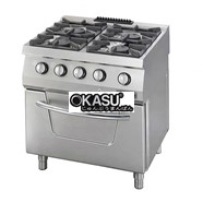 Bếp âu 4 họng có lò nướng Ozti OSOGEF 8070L