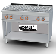 Bếp âu 6 họng đốt dùng gas LOTUS PC-712GP