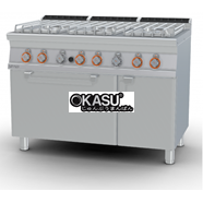 Bếp âu 6 họng có lò nướng gas LOTUS CF6-712GP
