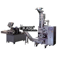 Tổ hợp máy đóng gói trà túi tam giác Kolner DXDC50B (hàn siêu âm, 2 lớp túi, cân định lượng)