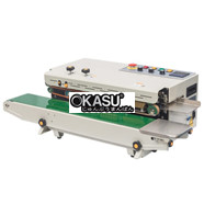 Máy hàn miệng túi liên tục Kolner KN-1000L (vỏ thép, có in date, lề 16 cm)