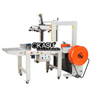 Tổ hợp máy dán thùng carton kết hợp đai dây liên tục (FXC-5050A+DBA-200)