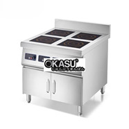 Bếp từ công nghiệp 4 mặt có tủ để đồ INDUCOOK ID-BD4M3500W