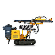 Máy khoan nổ đá DTH gắn bánh xích động cơ 70Kw Yuchai JC880