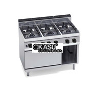 BẾP 6 LÒ VỚI LÒ NƯỚNG GAS 2/1 G7F6+FG / G7F6P+FG 