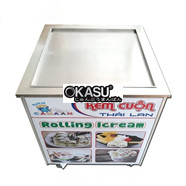 Máy làm kem cuộn chảo lớn đơn 60cm  