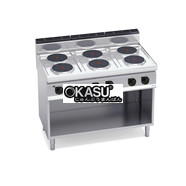 Bếp điện 6 mặt tròn kèm tủ E7P6M 