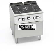 Bếp hồng ngoại 4 vùng nấu + Lò nướng điện 1/1 GN SE7P4/VTR+FE2