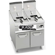 BẾP CHIÊN GAS CÓ TỦ - HAI BỒN CHỨA 18+18 L - GIÁN TIẾP S9GL18+18MI